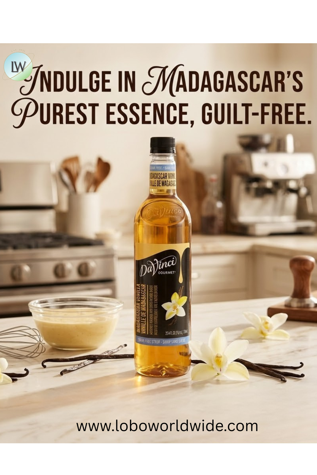 DaVinci Gourmet Sugar-Free Flavoring Syrup 750 mL - 4/Case (Various Flavors)