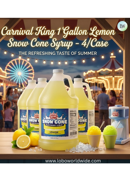 Carnival King 1 Gallon Cone Syrup- 4/Case (Various Flavours)