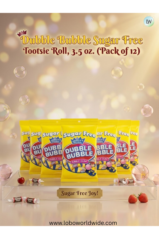 Dubble Bubble Sugar Free Tootsie Roll, 3.5 oz. (Pack of 12)