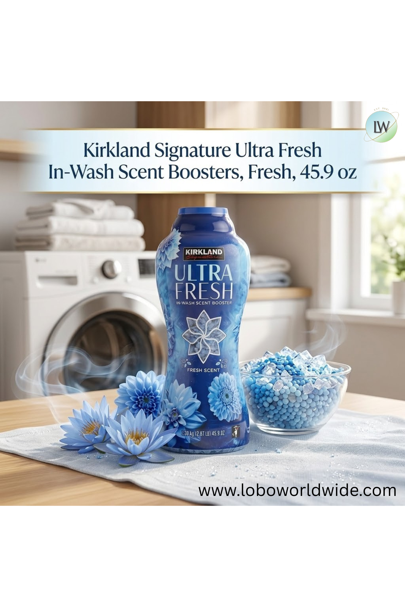 Kirkland Signature Ultra Fresh In-Wash Scent Boosters, Fresh, 45.9 oz