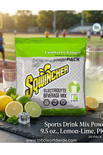 Sqwincher Sports Drink Mix Powder 9.5 oz.PK20(Various Flavours)