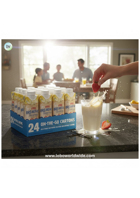 Carnation Breakfast Essentials Ready-to-Drink, Classic French Vanilla, 8 FL OZ Carton (Pack of 24)