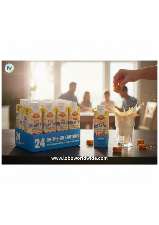 Carnation Breakfast Essentials Original Nutritional Drink Caramel Flavor 8 oz Bottle 24 Ct
