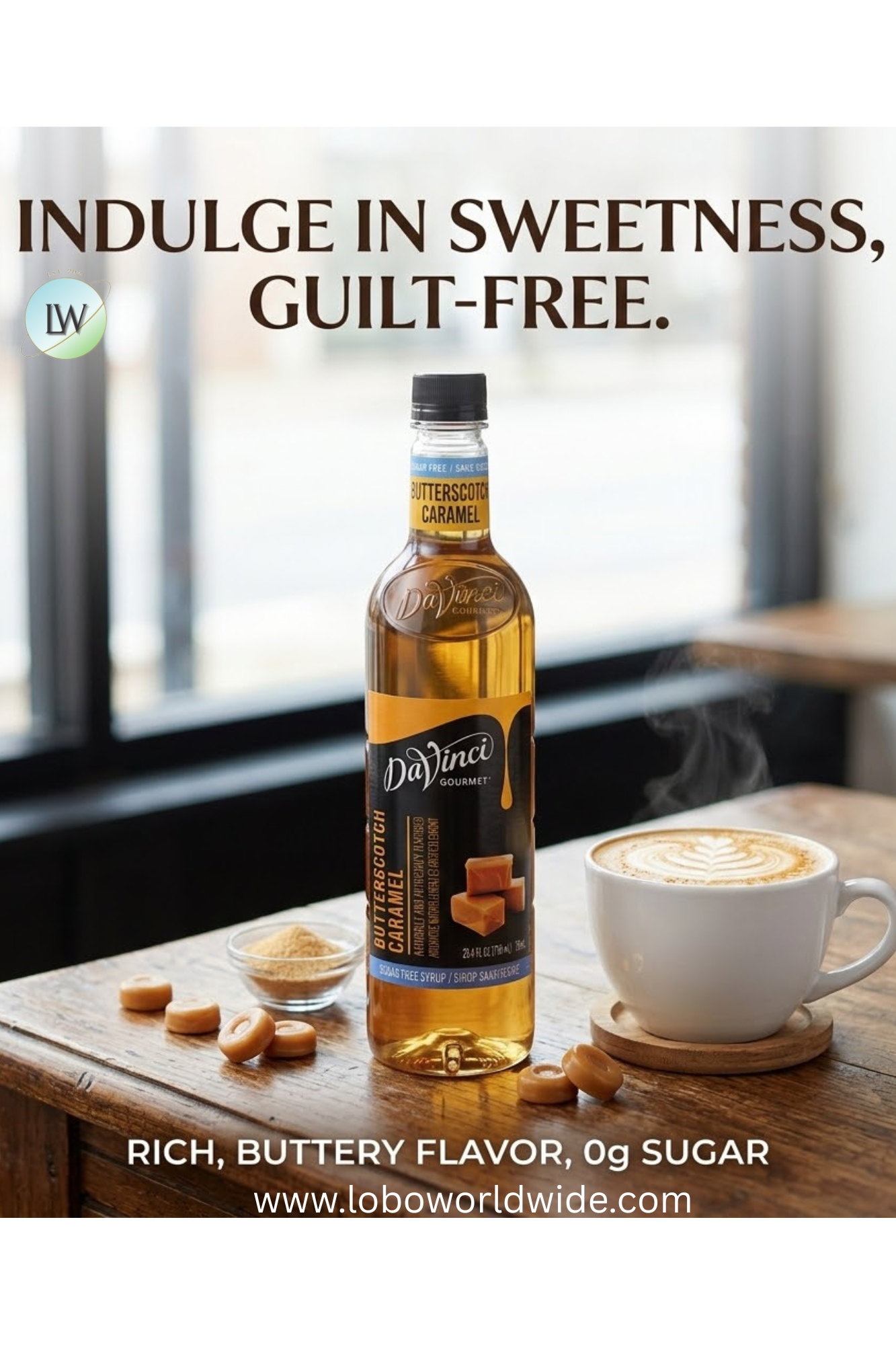DaVinci Gourmet Sugar-Free Flavoring Syrup 750 mL - 4/Case (Various Flavors)