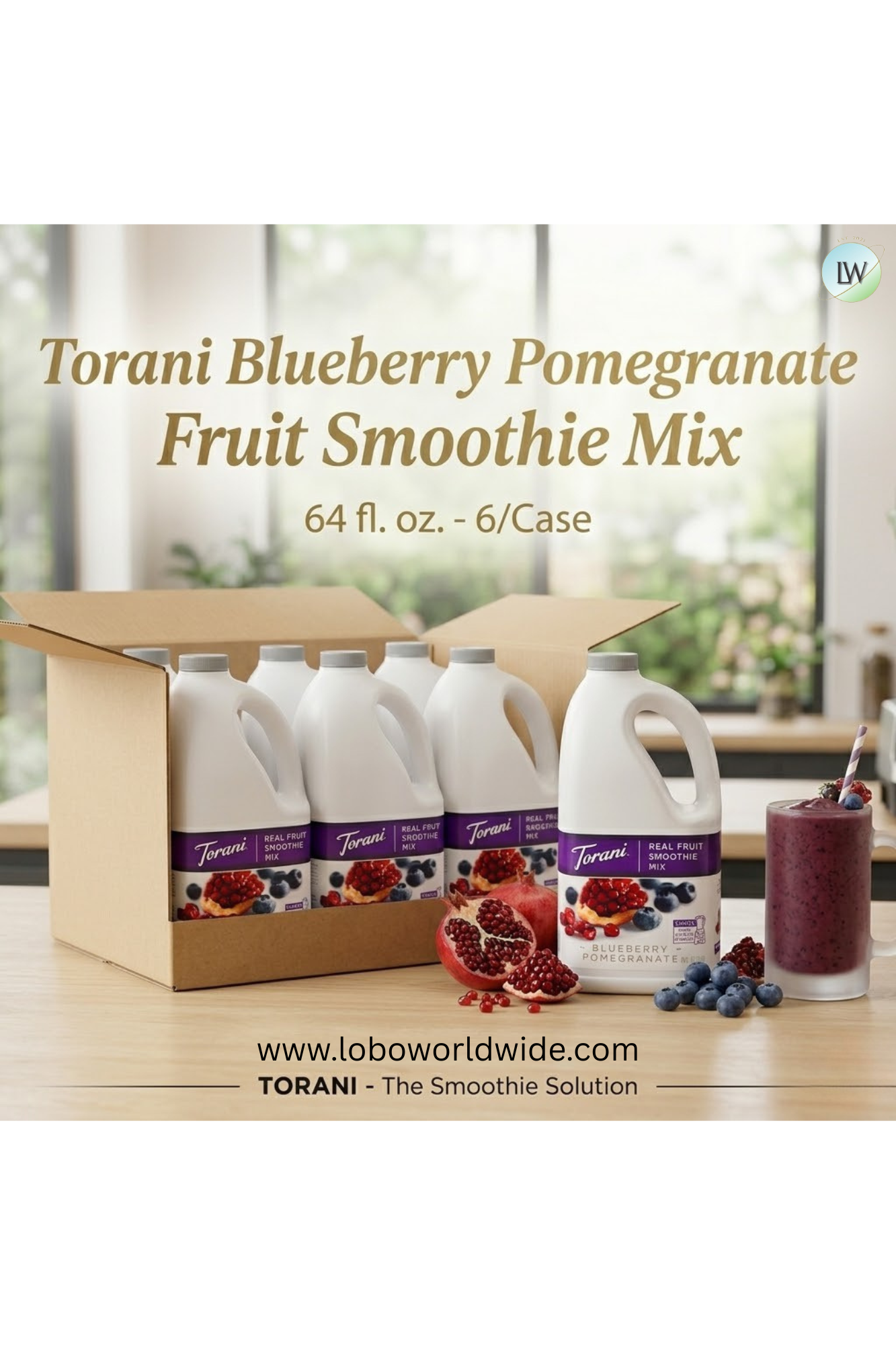 Torani Fruit Smoothie Mix- 64 fl. oz.- 6/Case