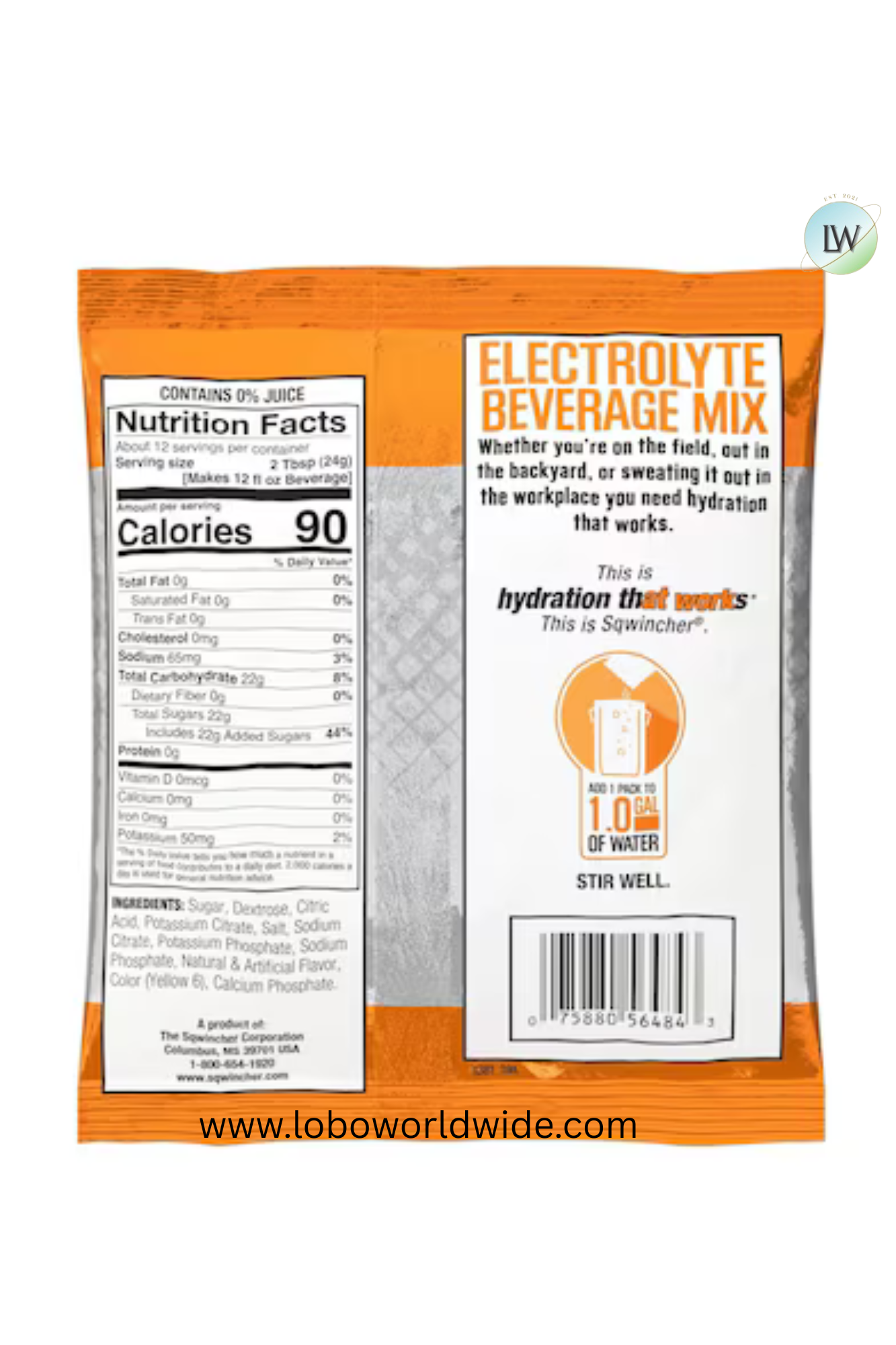 Sqwincher Sports Drink Mix Powder 9.5 oz.PK20(Various Flavours)