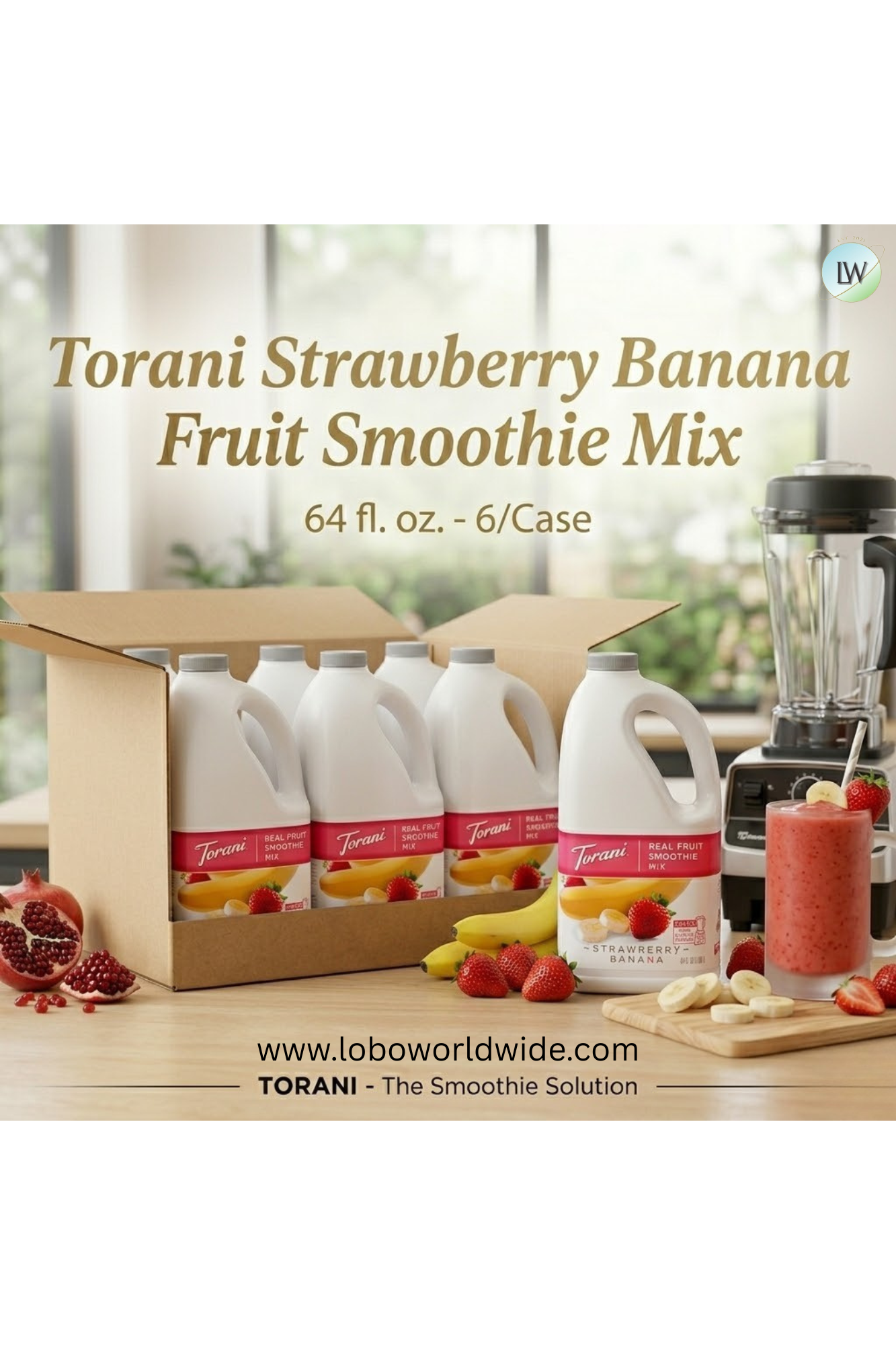 Torani Fruit Smoothie Mix- 64 fl. oz.- 6/Case