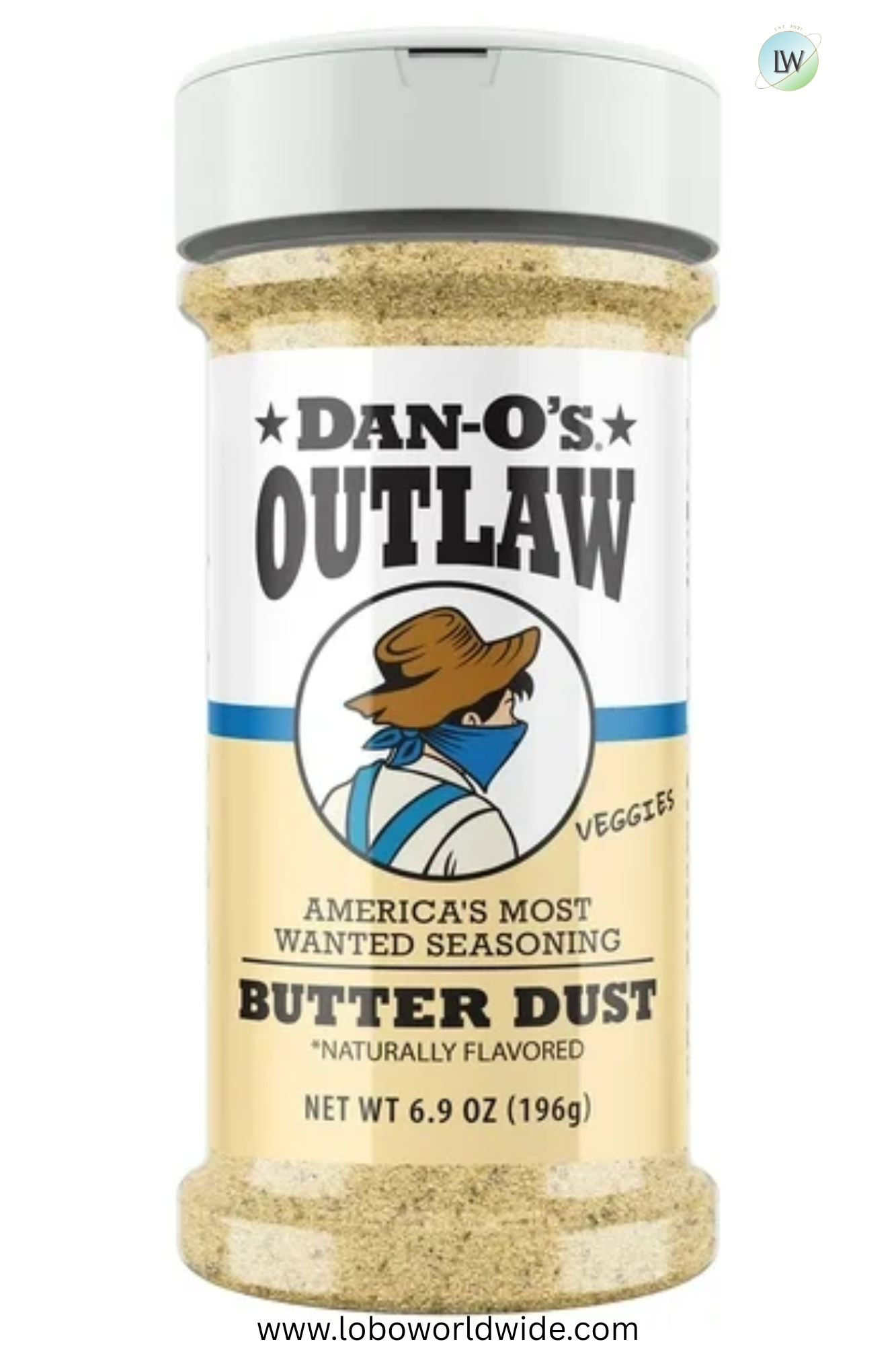 Dan-O’s® Outlaw Butter Dust - All purpose seasoning great for grilling (6.9oz)