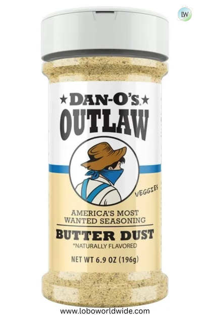 Dan-O’s® Outlaw Butter Dust - All purpose seasoning great for grilling (6.9oz)
