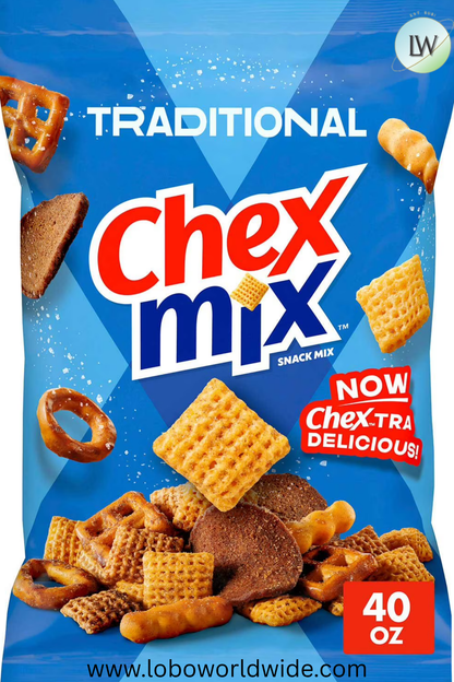 Chex Mix Traditional Savory Snack Mix, 40 oz.