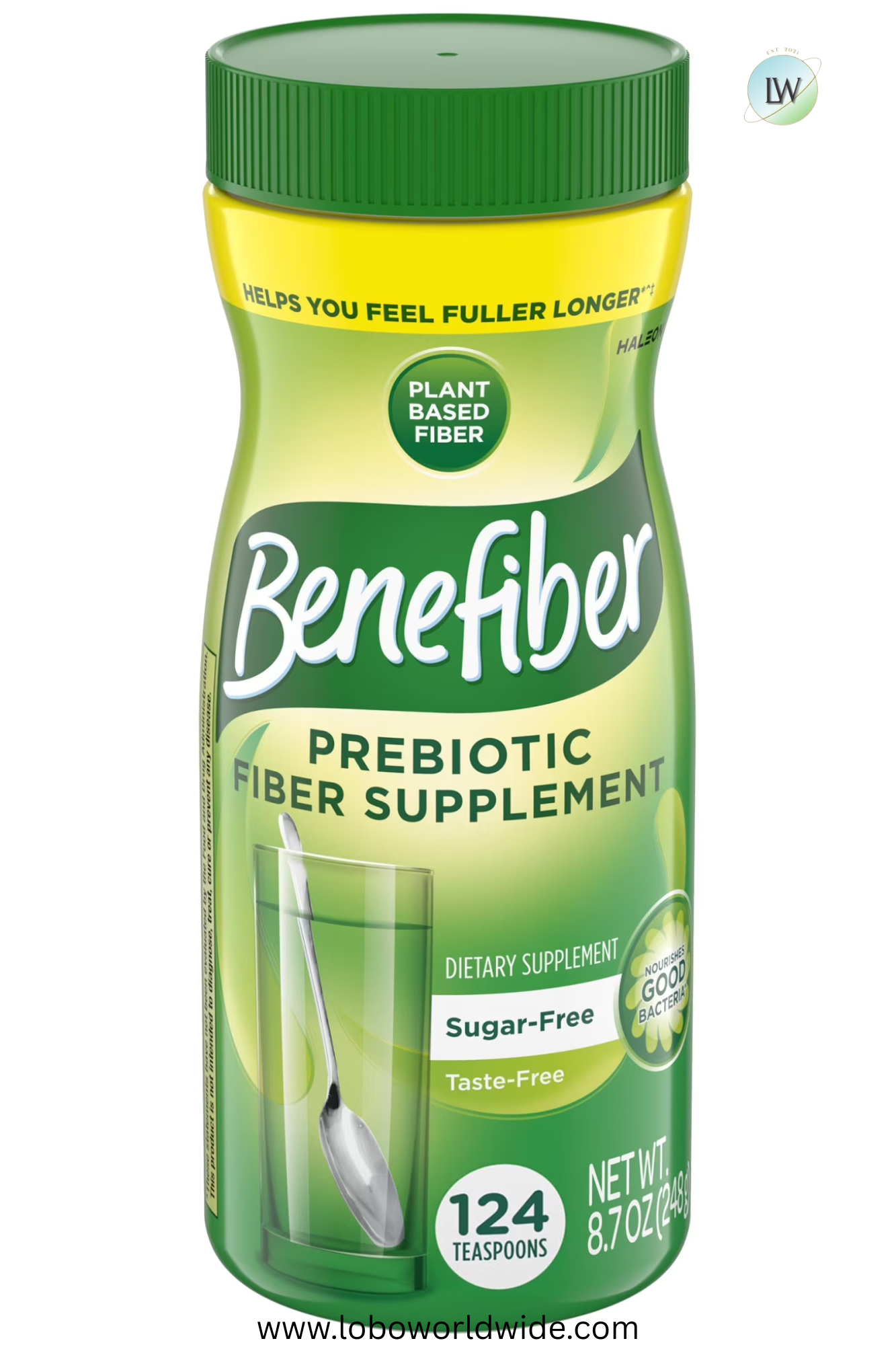 Benefiber Daily Prebiotic Fiber Supplement Powder, Unflavored - 62 Servings (8.7 Ounces)