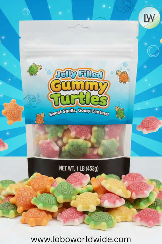 Jelly Filled Gummy Turtles (Various Sizes)