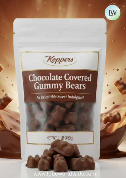 Chocolate Covered Gummy Bears – Koppers(Various Sizes)