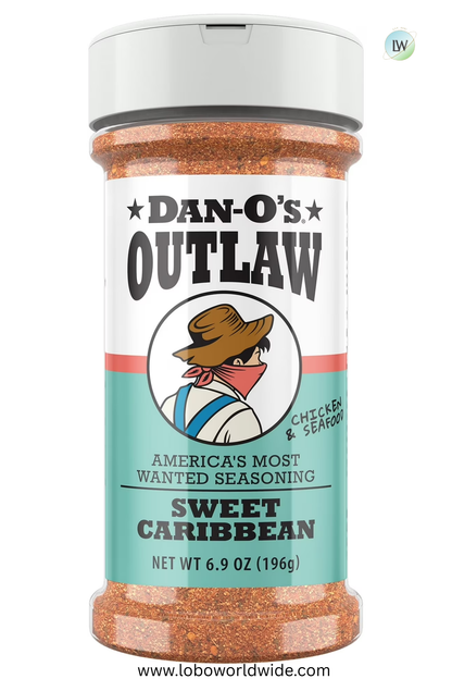 Dan-O's Outlaw Sweet Caribbean - All purpose seasoning for grilling anything (6.9 oz)