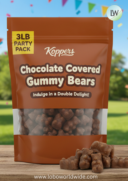 Chocolate Covered Gummy Bears – Koppers(Various Sizes)