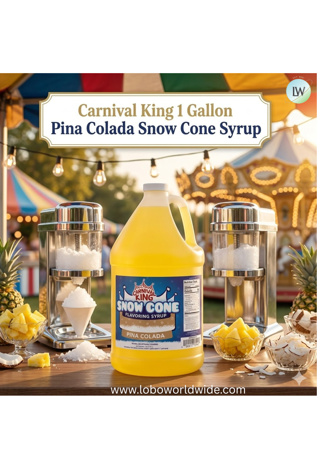 Carnival King 1 Gallon Cone Syrup(Various Flavours)