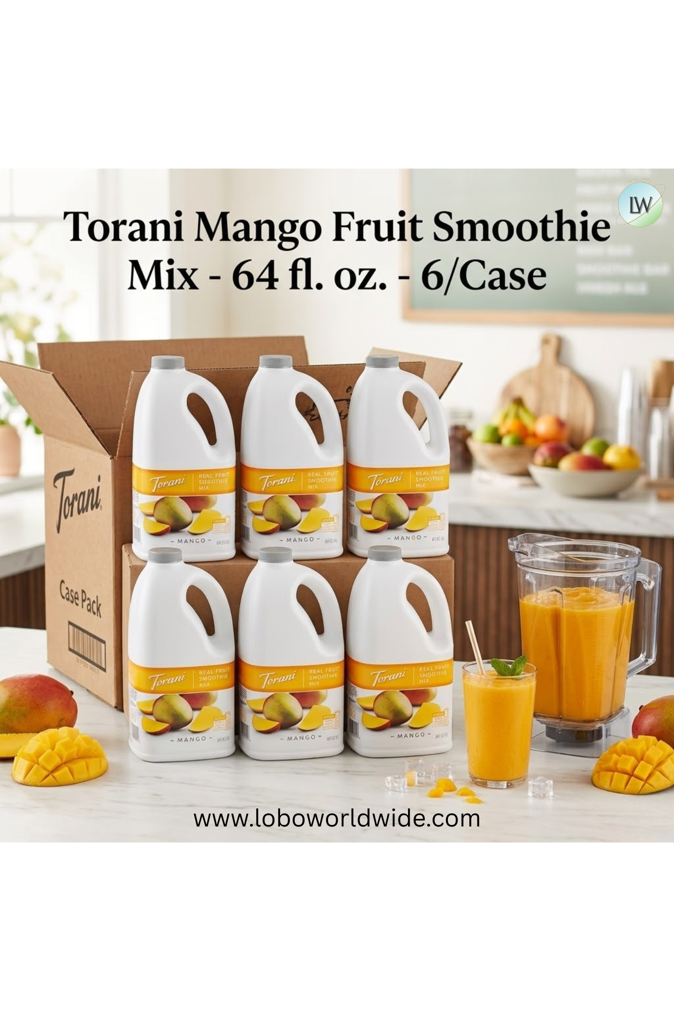 Torani Fruit Smoothie Mix- 64 fl. oz.- 6/Case