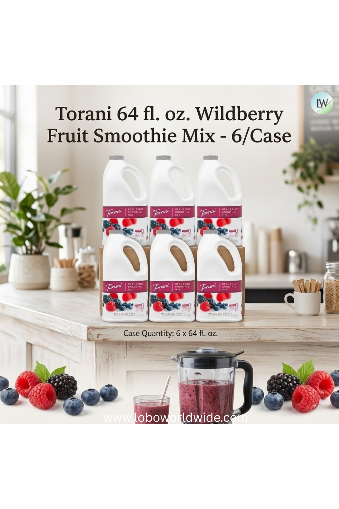 Torani Fruit Smoothie Mix- 64 fl. oz.- 6/Case