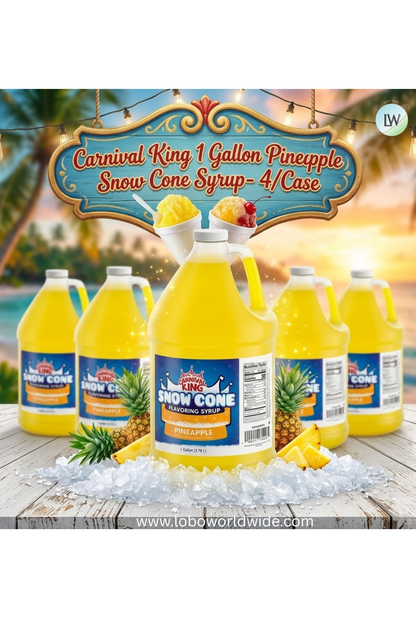 Carnival King 1 Gallon Cone Syrup- 4/Case (Various Flavours)