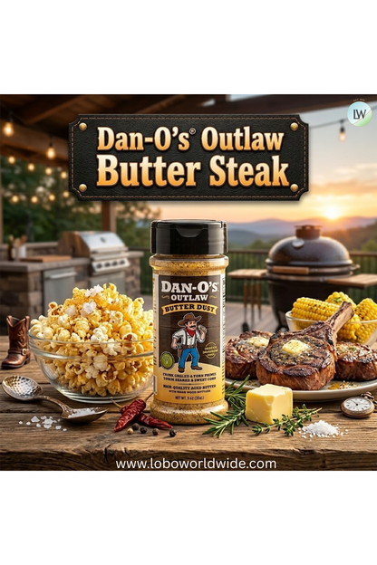 Dan-O’s Outlaw Butter Steak - All purpose seasoning great for grilling (6.9 oz)