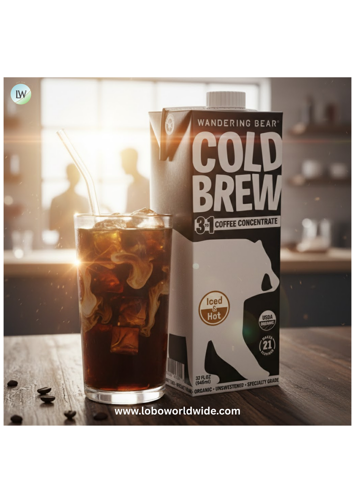 Wandering Bear Organic Unsweetened Extra Strong Cold Brew 32 fl oz
