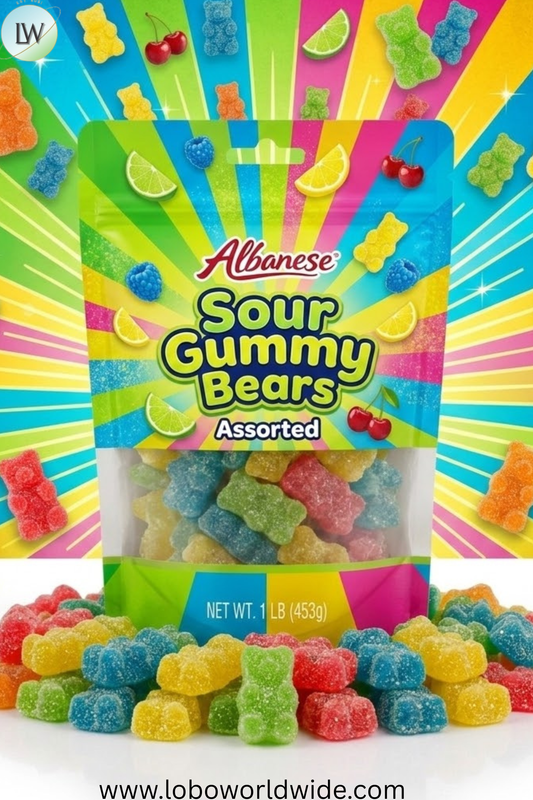 Albanese Sour Gummy Bears Assorted