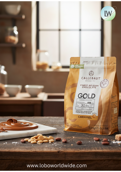 Callebaut Gold Caramelized White Chocolate Callets™ 5.5 lb.