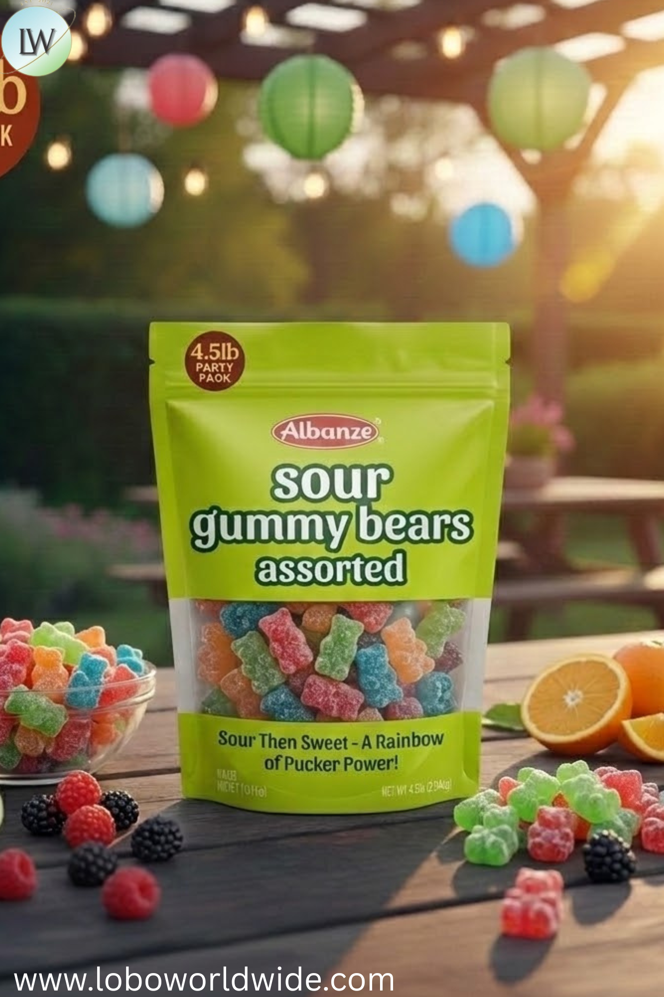 Albanese Sour Gummy Bears Assorted
