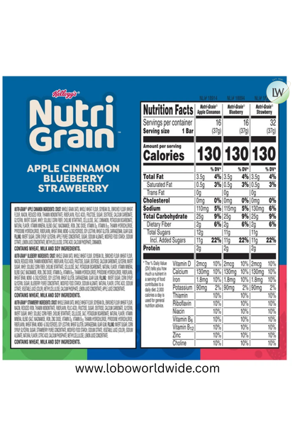 Kellogg's Nutri-Grain Soft Baked Breakfast Bars, 1.3 oz, 64-count