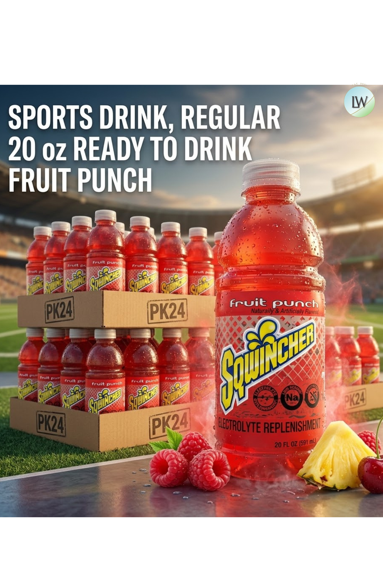 Sqwincher Sports Drink, Regular, 20 oz ready to drink,PK24(Various Flavours)