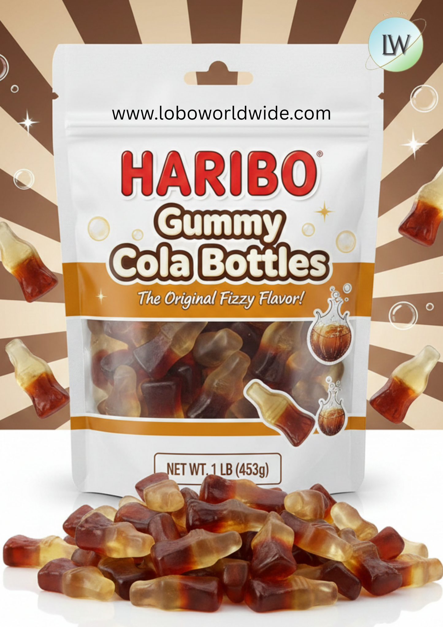 Haribo Gummy Cola Bottles(Various Sizes)