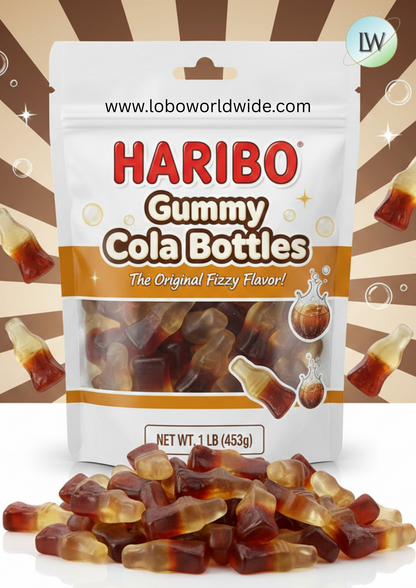 Haribo Gummy Cola Bottles(Various Sizes)