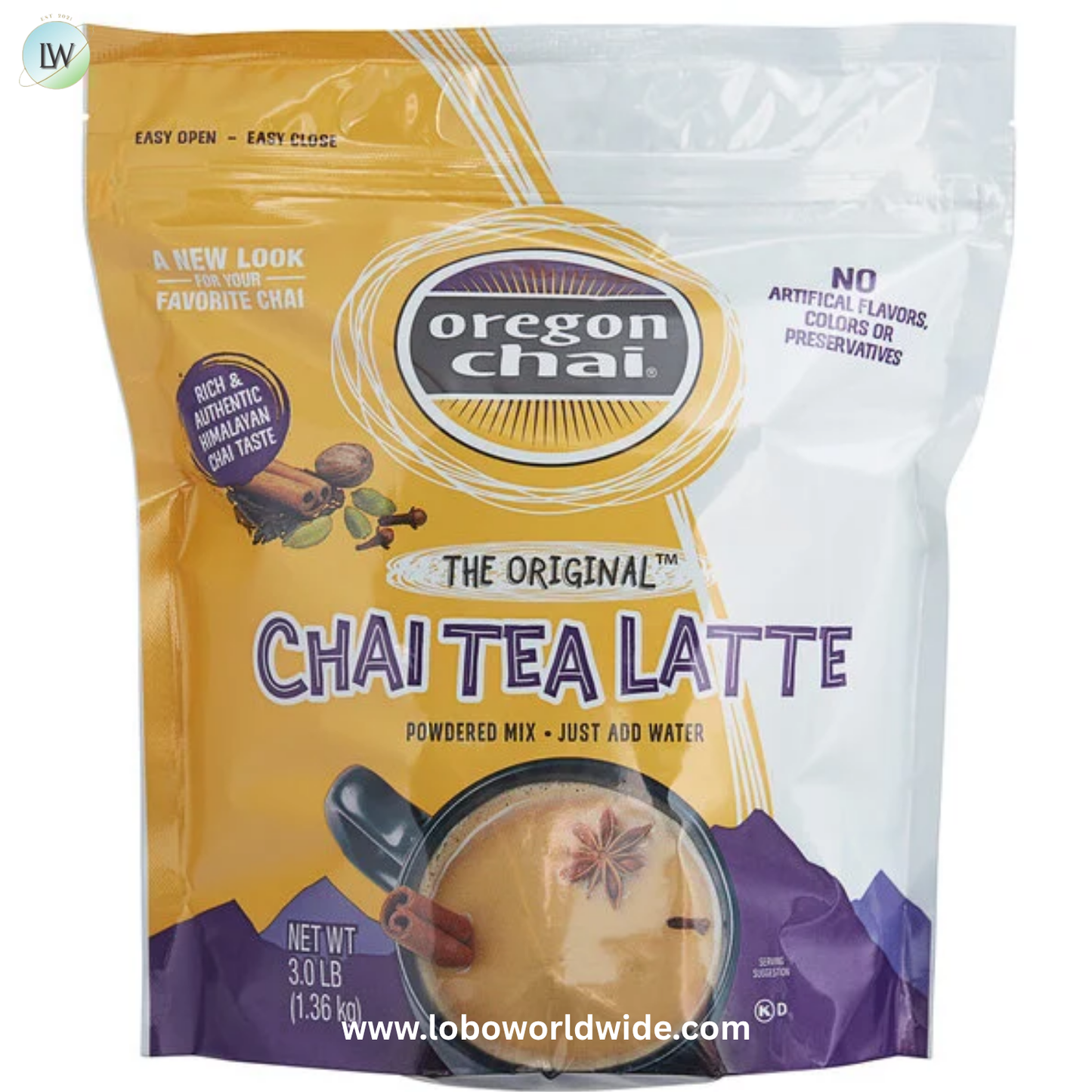 Oregon Chai Original Chai Tea Latte Dry Mix 3 lb.