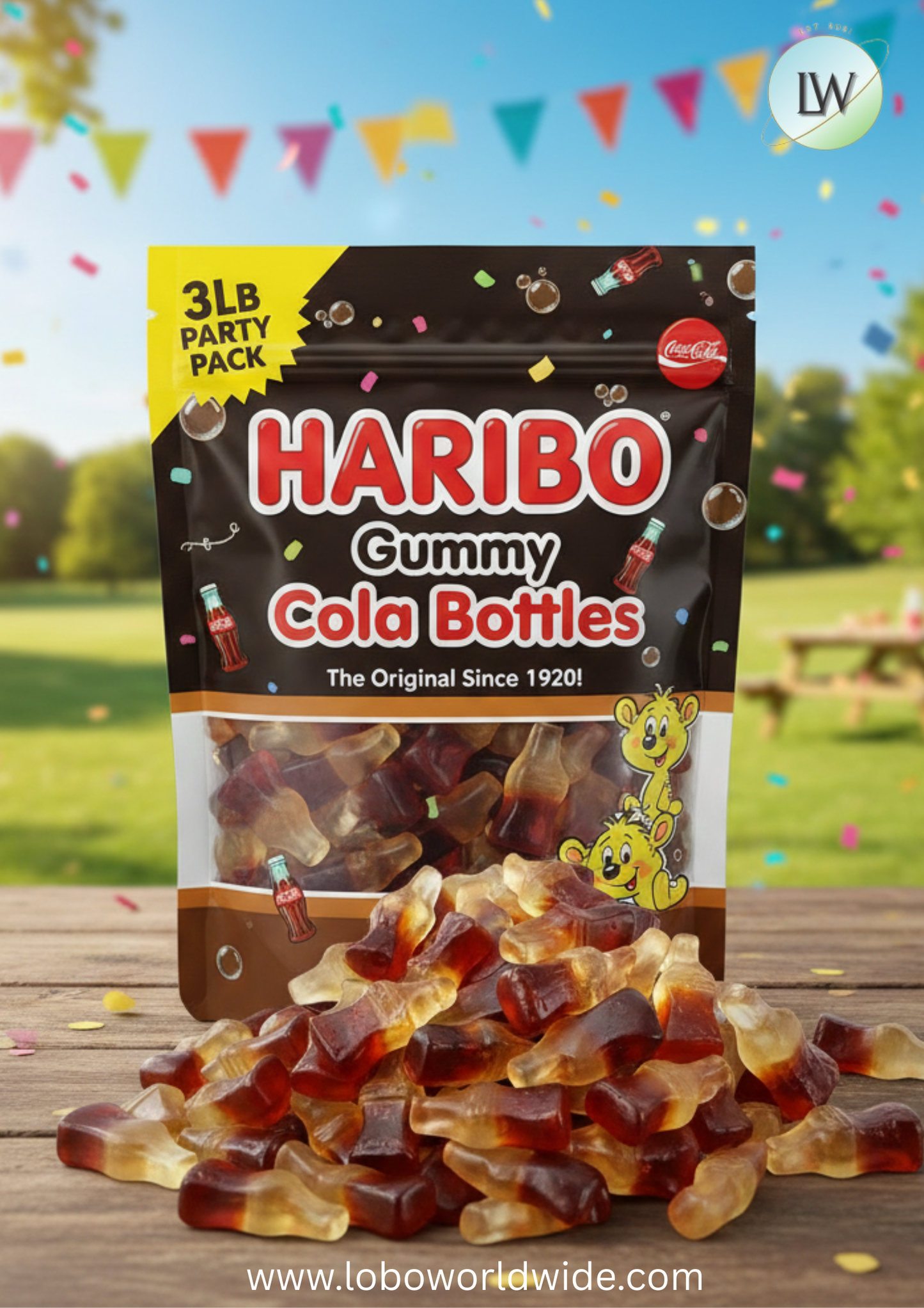 Haribo Gummy Cola Bottles(Various Sizes)