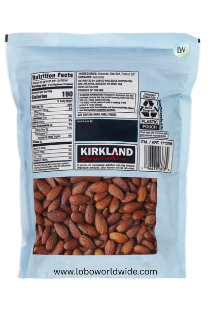 Kirkland Signature Roasted Almonds, Sea Salt, 2.5 lbs