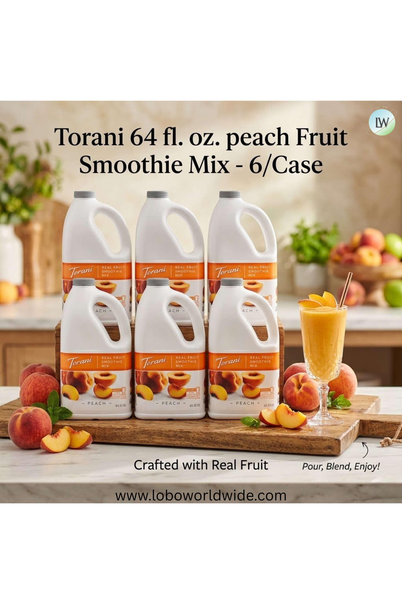 Torani Fruit Smoothie Mix- 64 fl. oz.- 6/Case