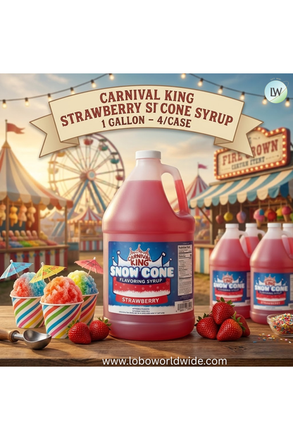 Carnival King 1 Gallon Cone Syrup- 4/Case (Various Flavours)