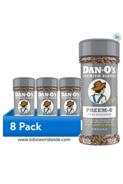 Dan-O's® Preem-O® Seasoning - All-Purpose Steak & Meat Seasoning - Great for cooking & grilling anything - Small bottle (3.4 oz)