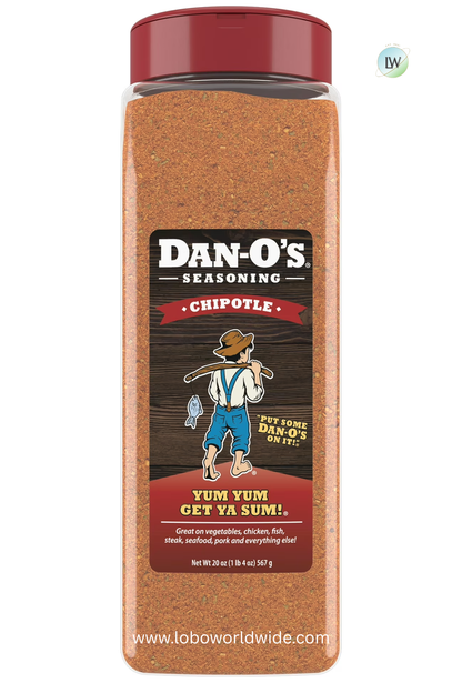 Dan-O's Chipotle Seasoning - All-Purpose Seasoning - Great for grilling & smoking anything - Large bottle (20 oz)
