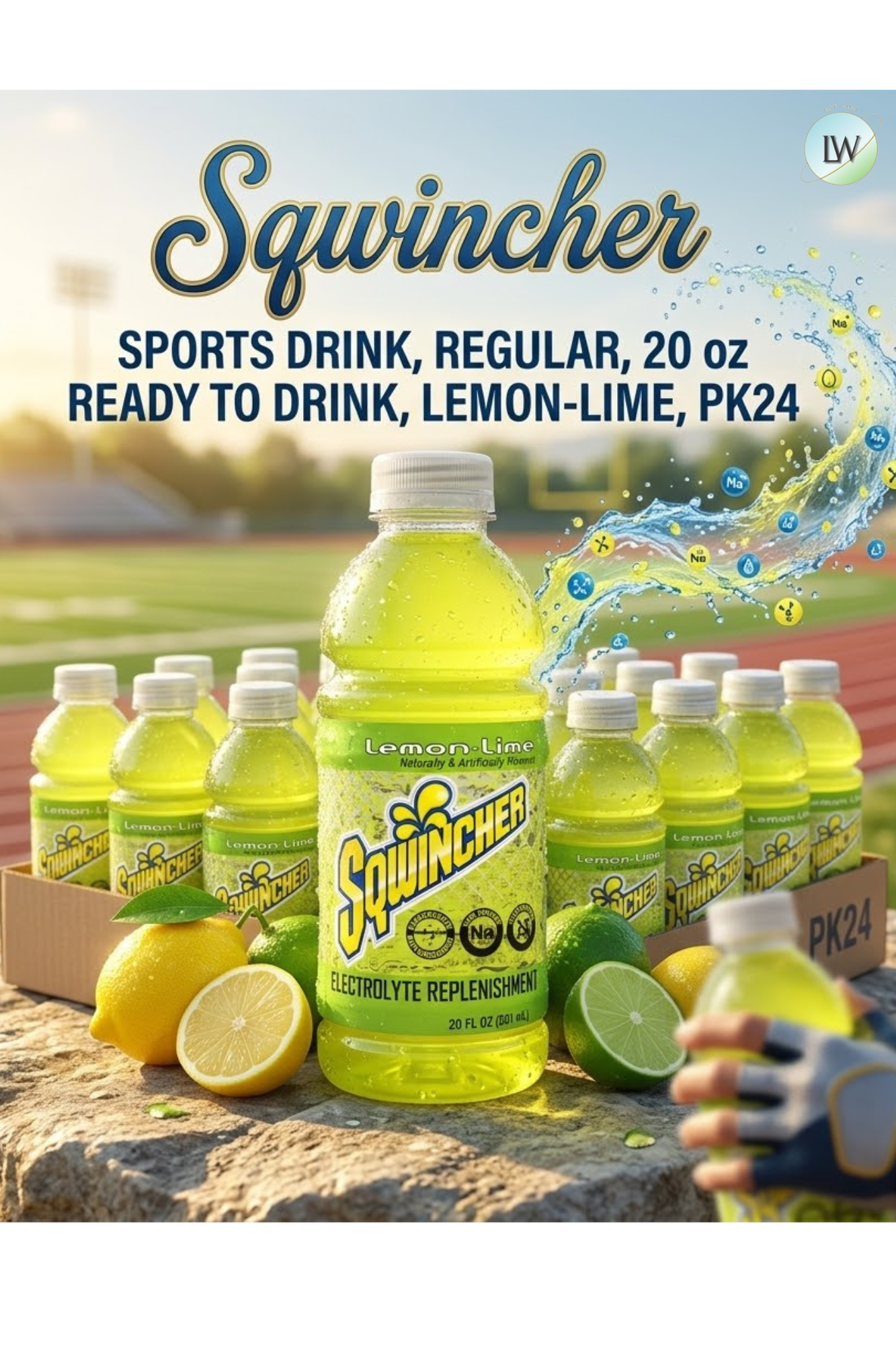 Sqwincher Sports Drink, Regular, 20 oz ready to drink,PK24(Various Flavours)