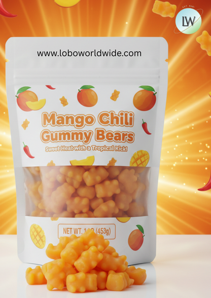 Mango Chili Gummy Bears(Various Sizes)