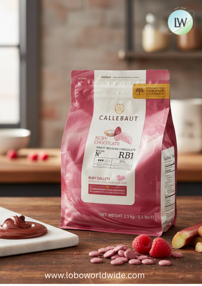 Callebaut RB1 Ruby Couverture Callets™ 5.5 lb.