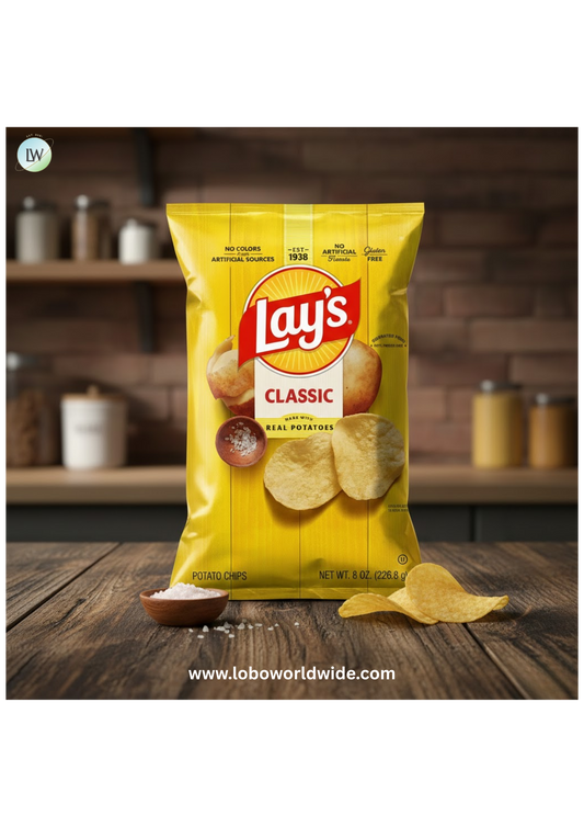 Lay's Classic Potato Chips, 8 oz, Plastic Bag