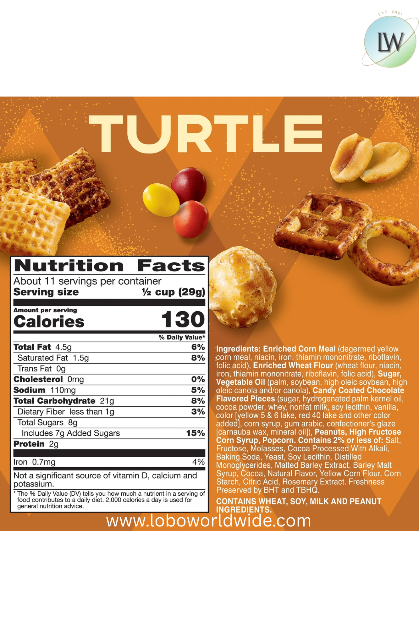 Chex Mix Turtle Snack Mix, Indulgent Snacks, Family Size, 13.5 oz (Various Sizes)