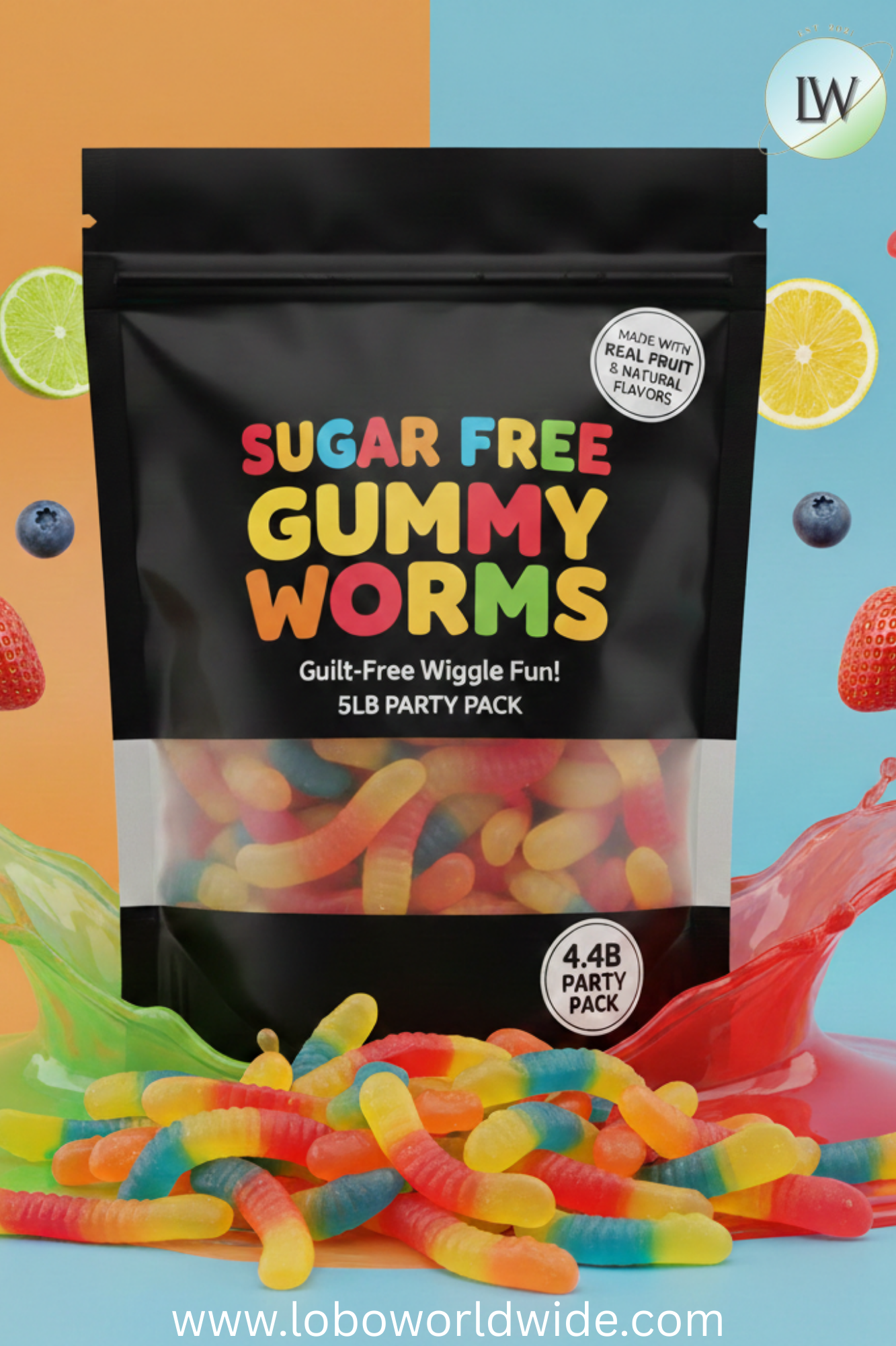 Sugar Free Gummy Worms (Various Sizes)