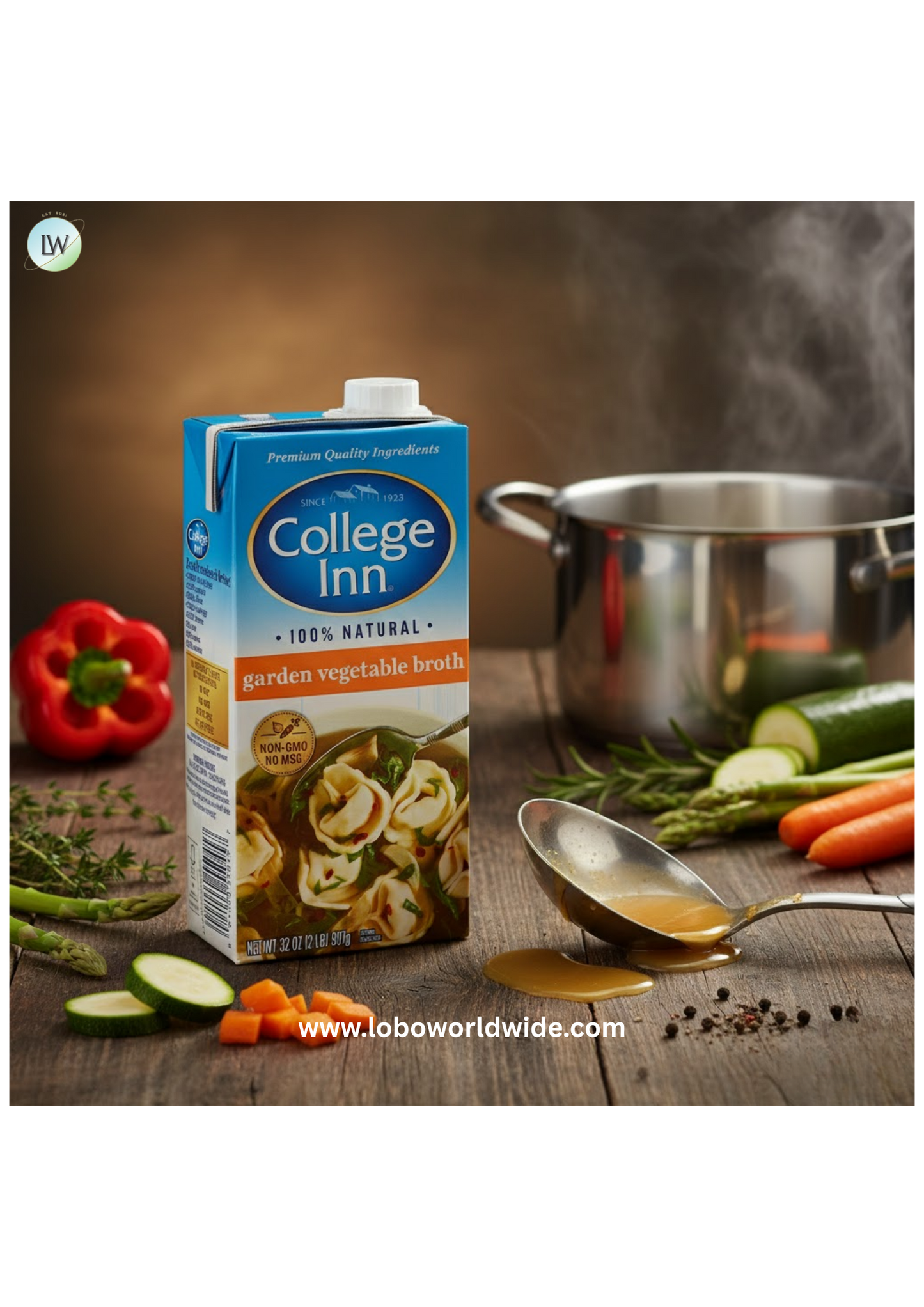 College Inn 32 oz. Vegetable Broth - 12/Case