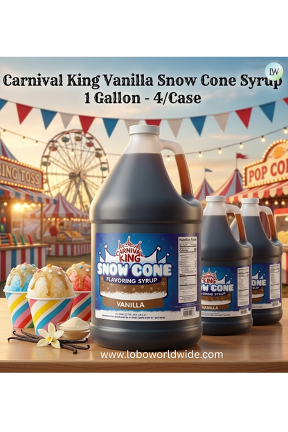 Carnival King 1 Gallon Cone Syrup- 4/Case (Various Flavours)