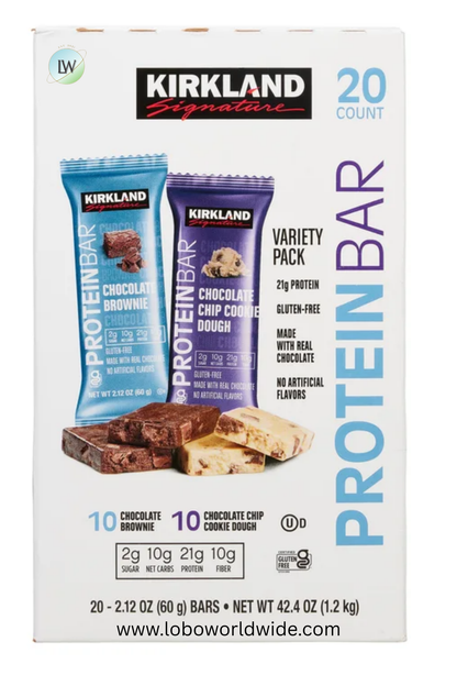 Kirkland Signature Protein Bar, Variety Pack, 2.12 oz, 20-count