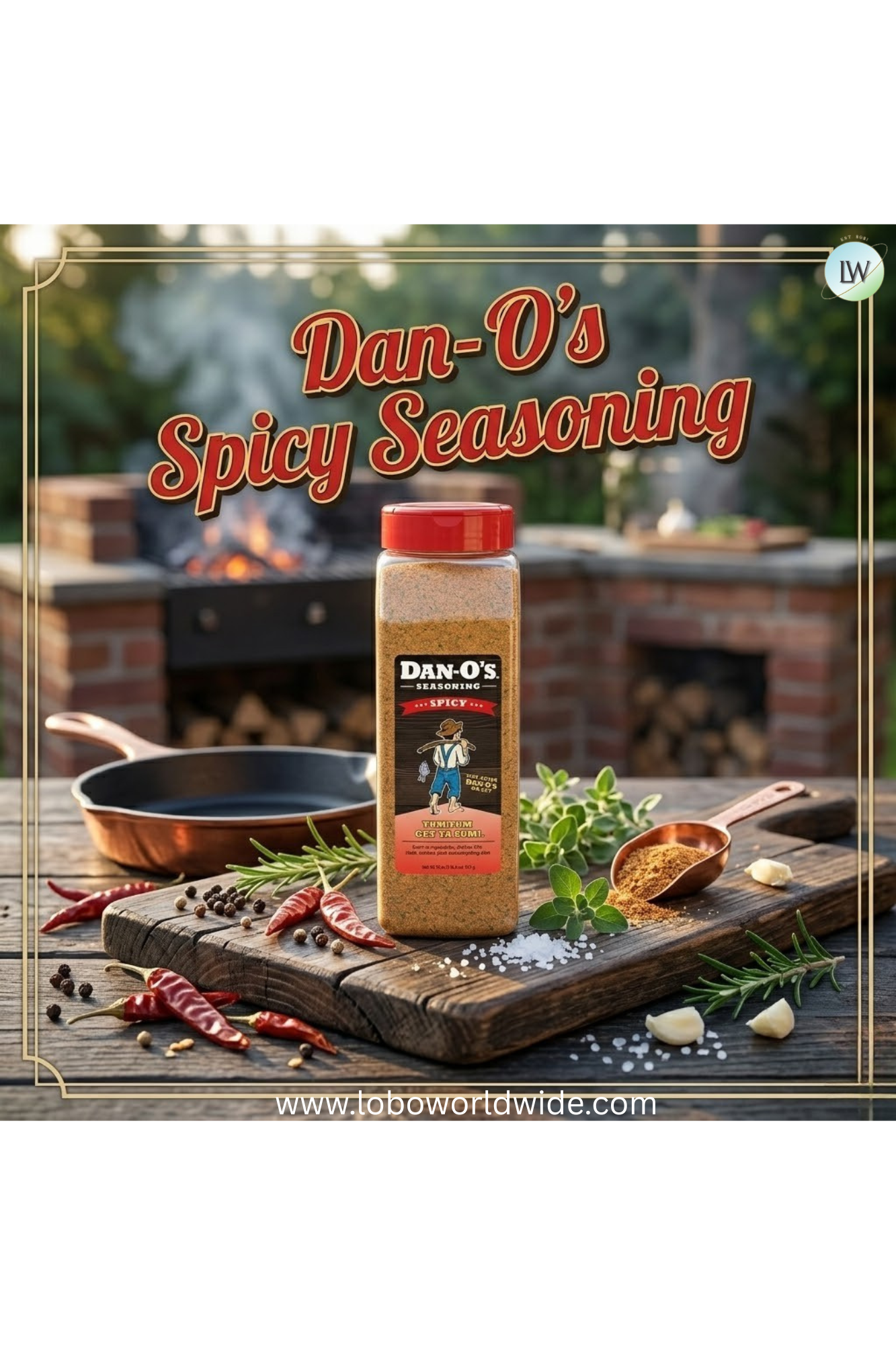 Dan-O's Spicy Seasoning All-Purpose Seasoning - Great for cooking and grilling anything - Large bottle (20 oz)