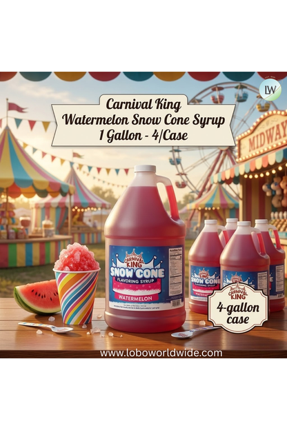Carnival King 1 Gallon Cone Syrup- 4/Case (Various Flavours)